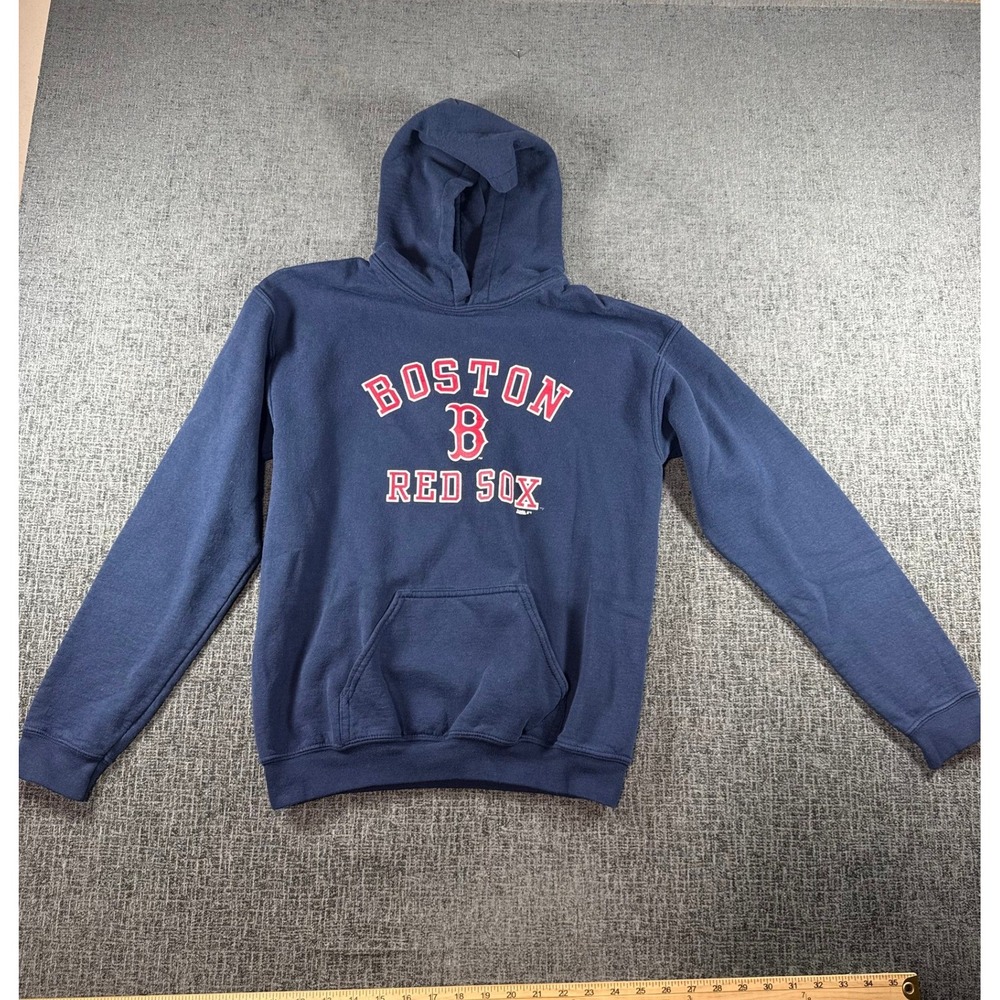 Stitches Boston Red Sox Kids XL Navy Blue Graphic Hoodie Sweatshirt MLB